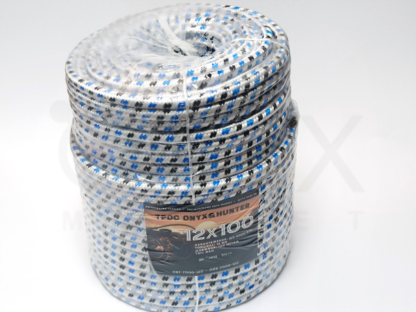 Трос ФАЛ надпотужний Onyx&Hunter 12x100 12мм - 100м Зусилля на розрив: 2000кг, мотузка, канат, шнур
