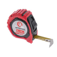 Рулетка з металевим полотном, з фіксатором, 5 м, 19 мм, "Магніт" INTERTOOL MT-0505
