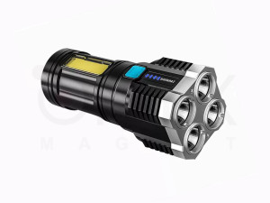 Портативний світлодіодний ліхтар 4 LED + бокове COB світло з USB (ZG-12 / LS03) Портативний світлодіодний ліхтар 4 LED + бокове COB світло з USB (ZG-12 / LS03)